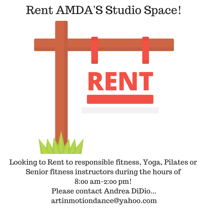 Rent AMDA Studio Space! Email artinmotiondance@yahoo.com